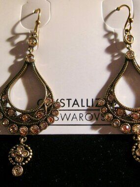 CRYSTALLIZED PIERCED EARRINGS BY SWAROVSKI-VERY BEAUTIFUL AND SPARKLING